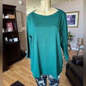 Style & Co long sleeves Pima cotton top-size XL